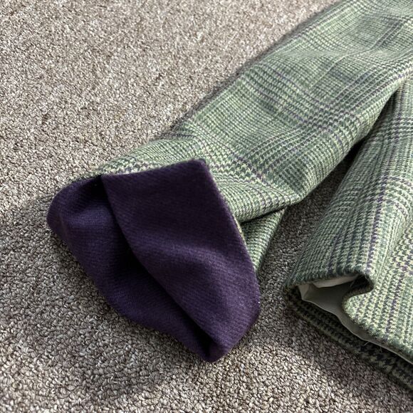 Nina Mclemore 100% Lambs Wool Plaid Women Blazer, Jacket 100% Silk Lining sz 6 - Picture 10 of 10